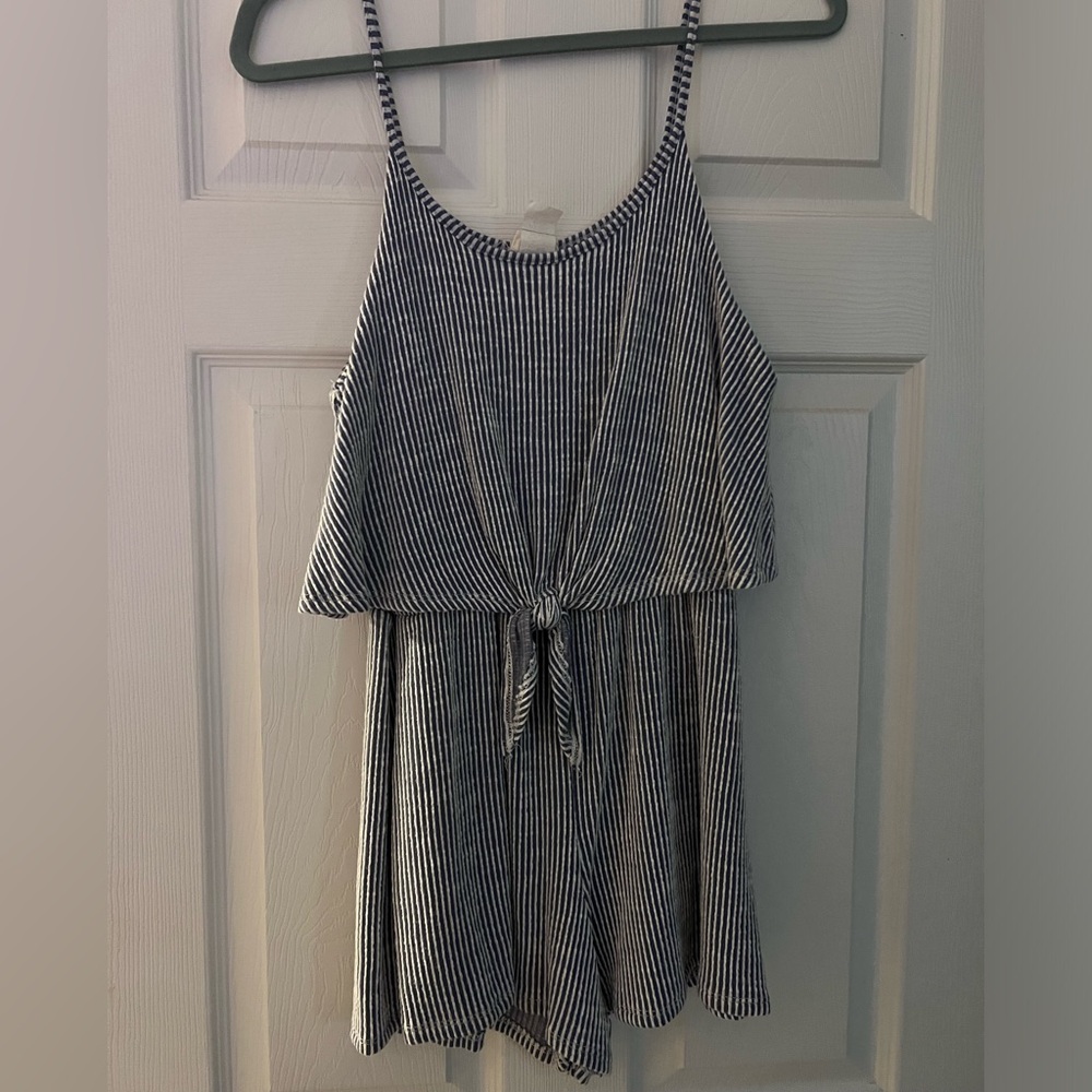 Navy and White Stripe Romper - Perfect for Summer ☀️